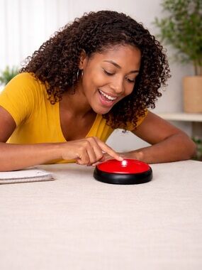 Recordable Talking Buzzer for Live Shows and or Family Games in Red
